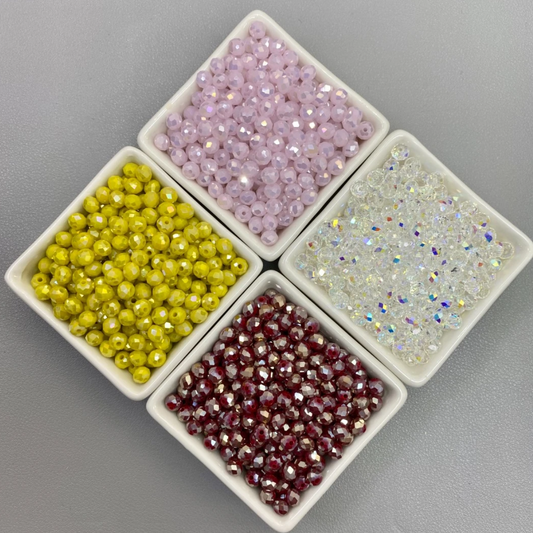 AAA- Crystal glass beads 6mm, 4mm, 3mm